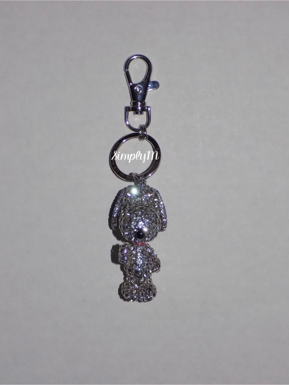 Peanuts Snoopy AE Mini Tote & Steiff Plush & Pave 3D Rhinestone Bling Keychain - Picture 8 of 12